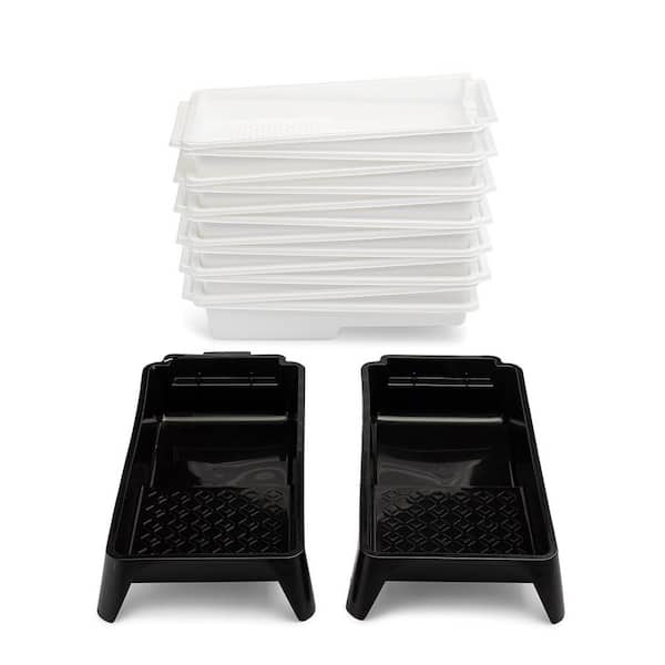 4 qt. Plastic Paint Roller Tray Deep Well (3-Pack)