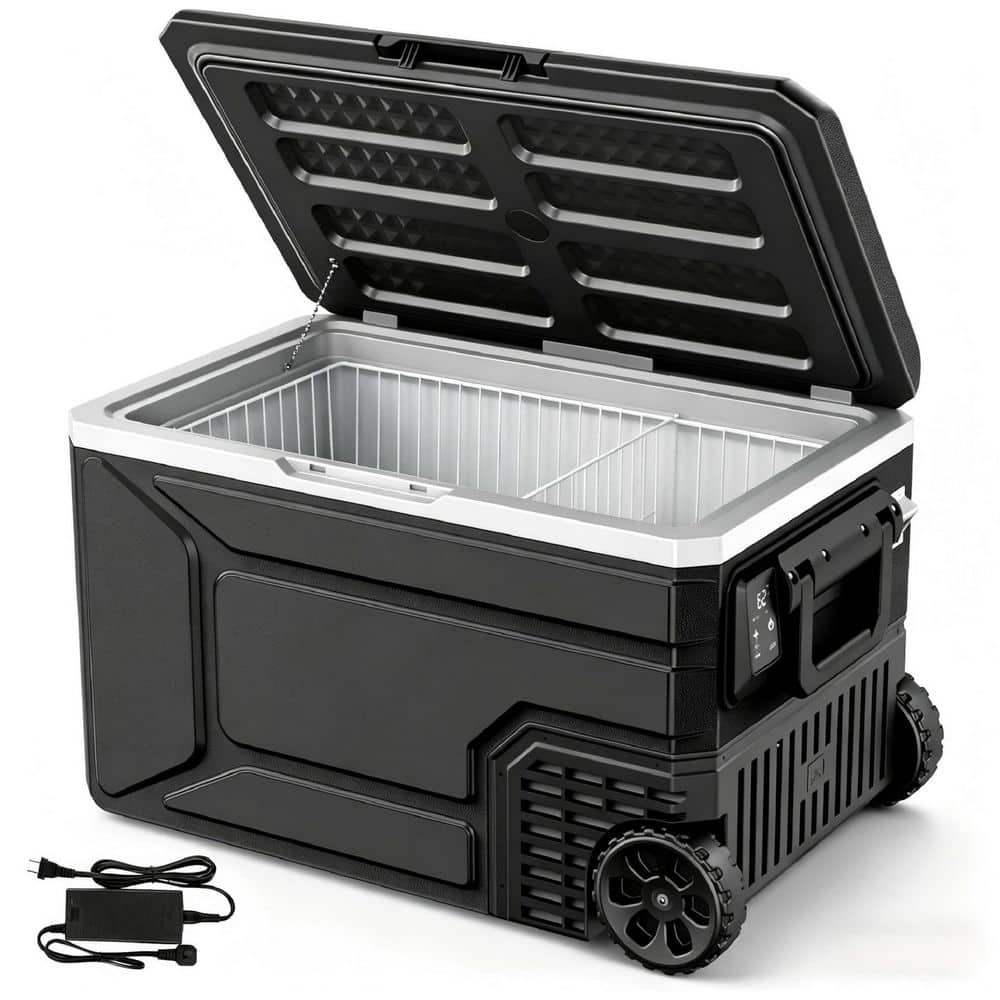 2.26 cu. ft. Car Refrigerator Outdoor Refrigerator with Dual Zone and Wheels in Black price history on PriceWatchPro