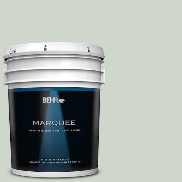 BEHR MARQUEE 5 gal. #ICC-48 Aspen Mist Satin Enamel Exterior Paint & Primer