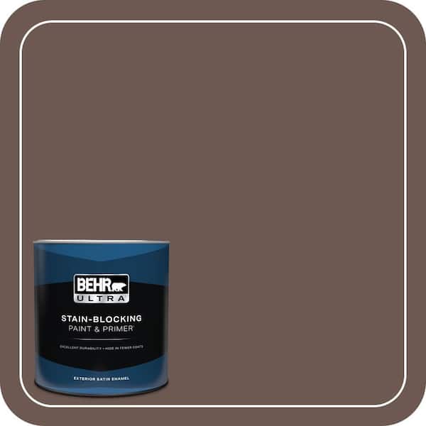 BEHR ULTRA 1 qt. #N180-7 Oiled Teak Satin Enamel Exterior Paint & Primer