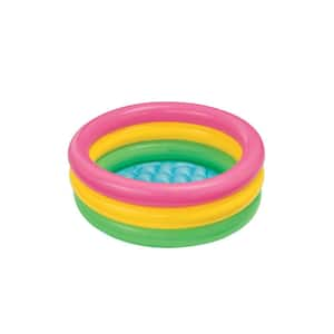 34 in. x 10 in. D Round Sunset Glow Colorful Kiddie Swimming Pool