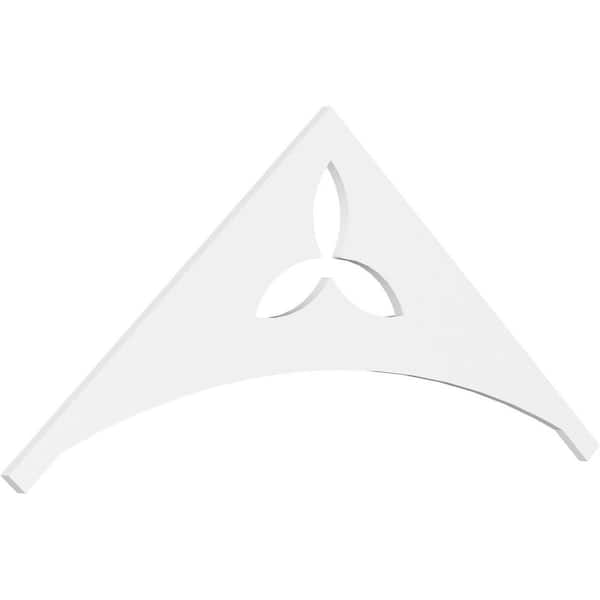 Ekena Millwork 1 in. x 72 in. x 30 in. (10/12) Pitch Naple Gable Pediment Architectural Grade PVC Moulding