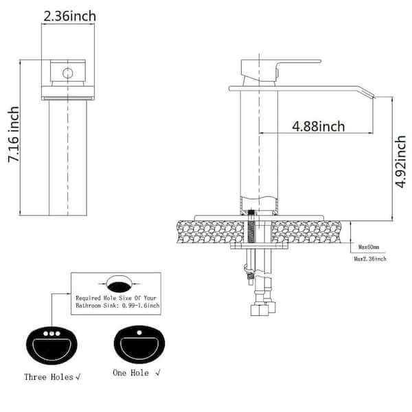 bathroom sink faucet sizes