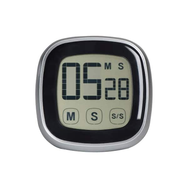Decorative Westclox Silver and Black Digital Touch Screen Timer with Large Display