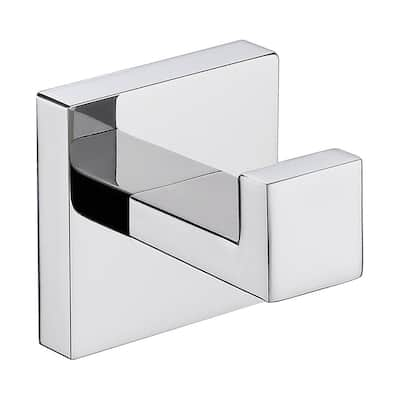 Lexora Bagno Bianca Stainless Steel Double Robe Hook in Chrome LRH18152PC