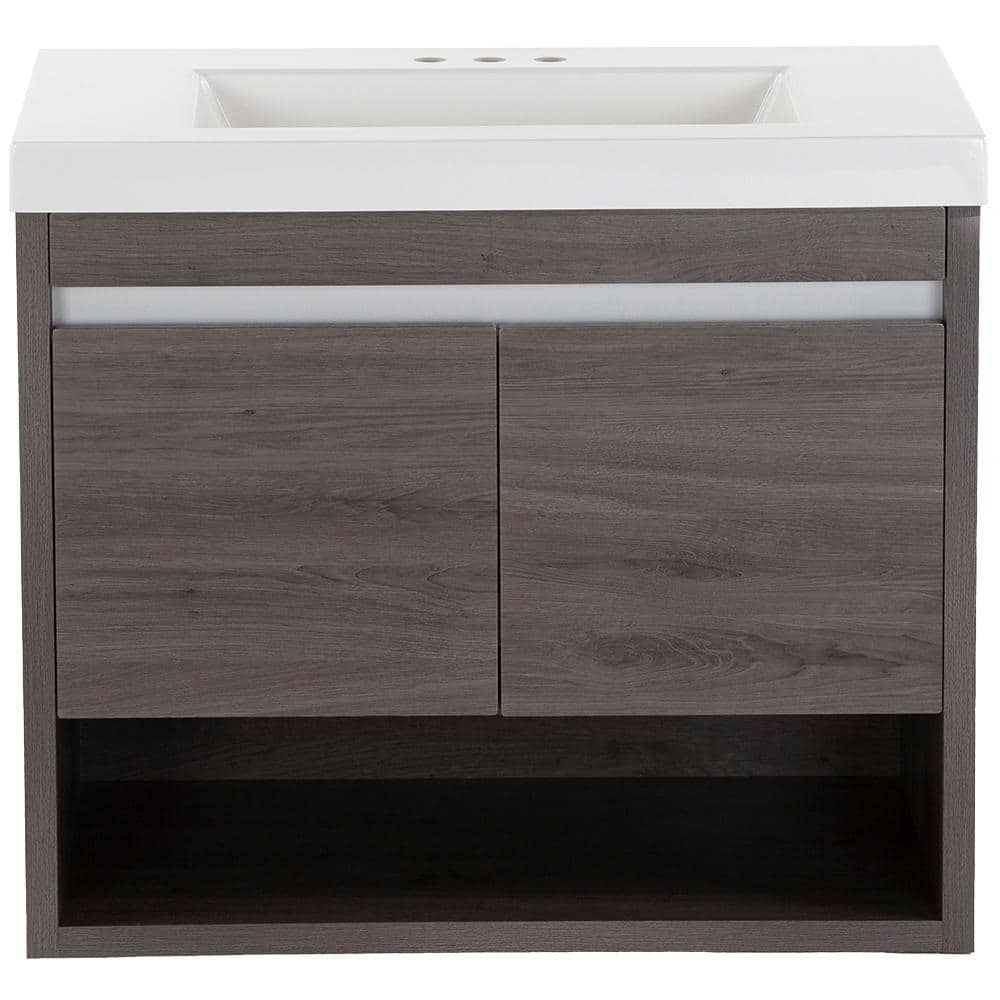 Domani Wilby 31 in. W x 19 in. D x 26 in. H Single Sink Floating Bath