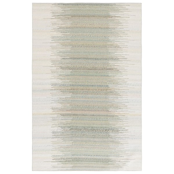 Cabo 5 ft. x 8 ft. Beige/Green Solid Abstract Area Rug