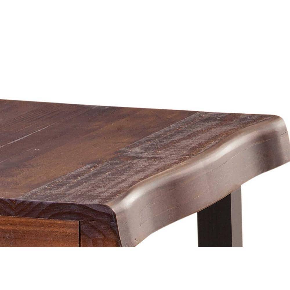 Jennings Live Edge Cherry and Ebony Wood Square End Table