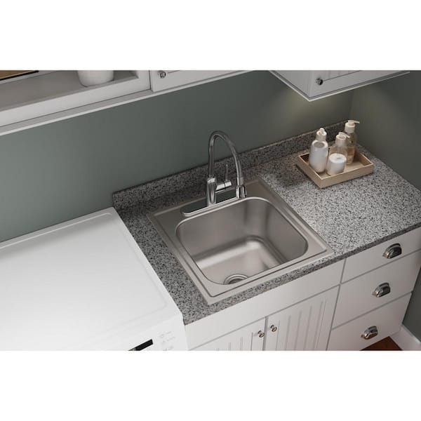 Dayton 20 in. Drop-in Single Bowl 20-Gauge Premium Satin Stainless Steel Kitchen Sink Only