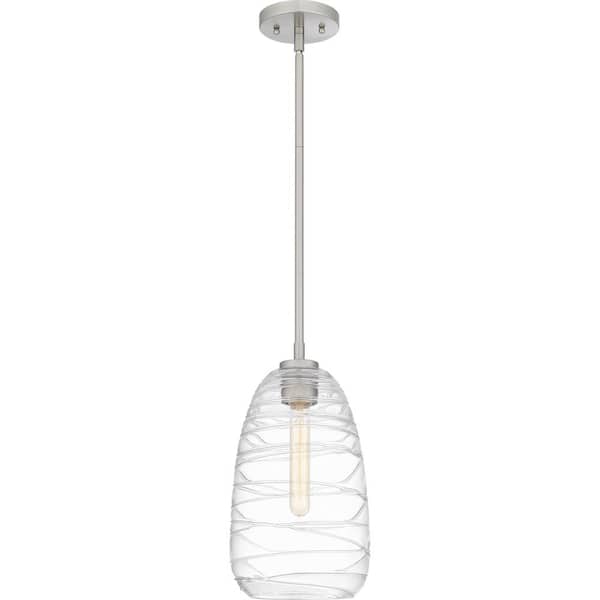 Quoizel Asher 1-Light Brushed Nickel Mini Pendant Light