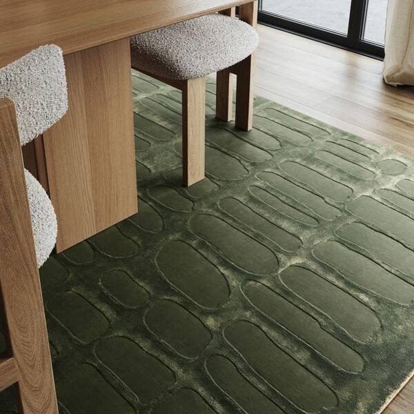 nuLOOM Summit Plush Textured Washable Forest Green 3 ft. x 5 ft