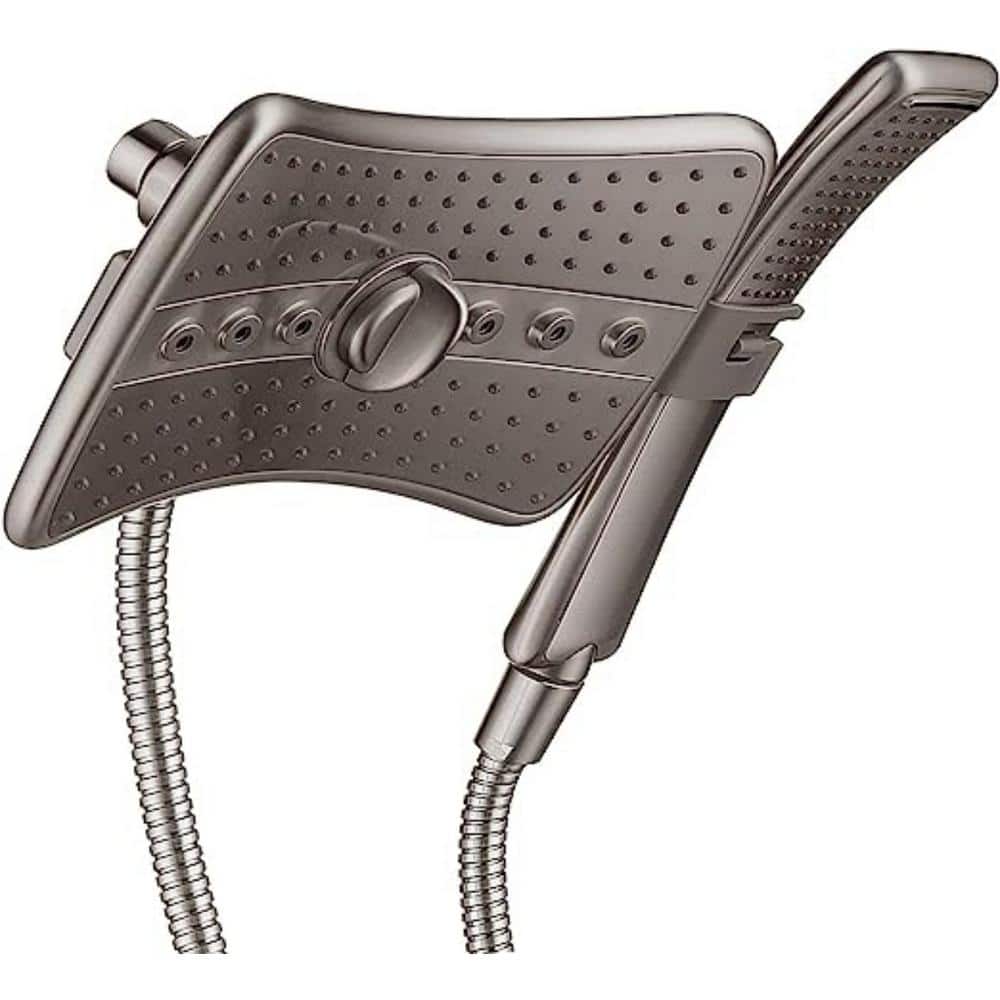 Shower Head 2-Spray Patterns with 1.8 GPM 8 in. Wall Mount Rain Fixed Showe