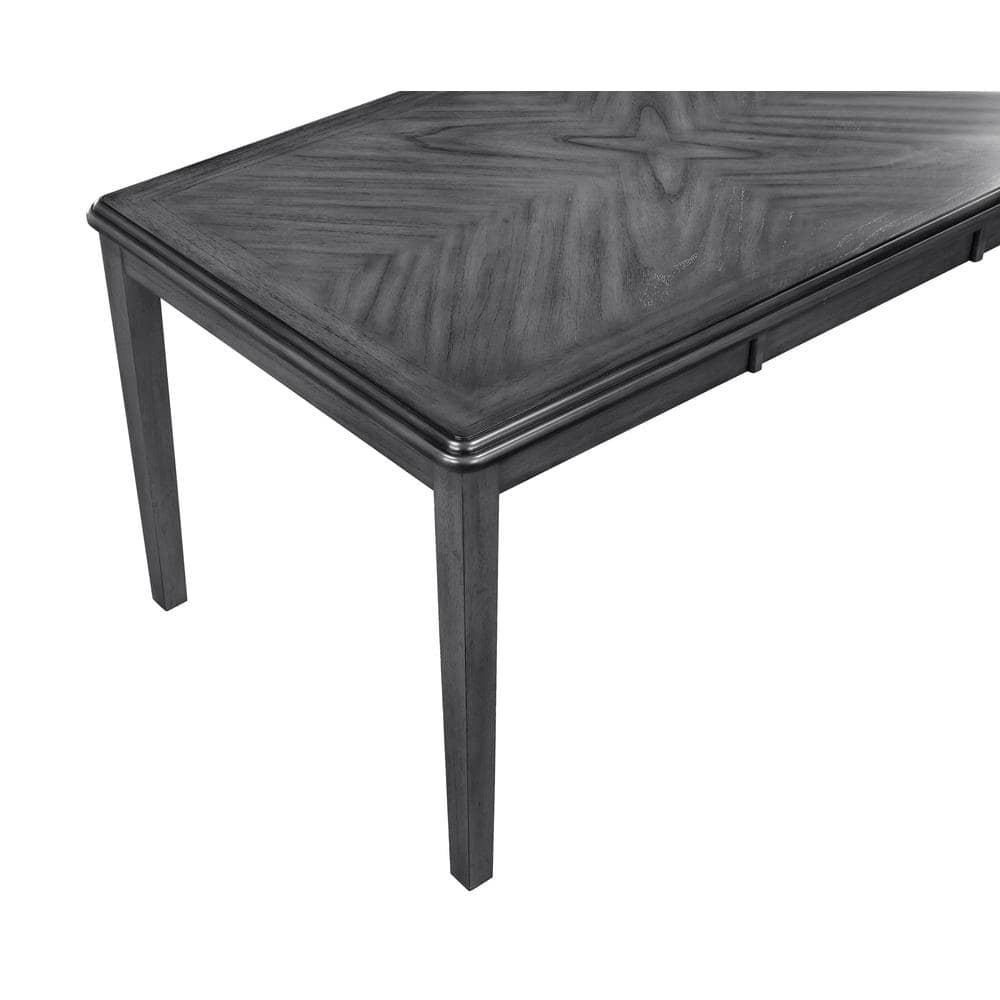 Gia 60" Gray Wood Dining Set with 4 Chairs