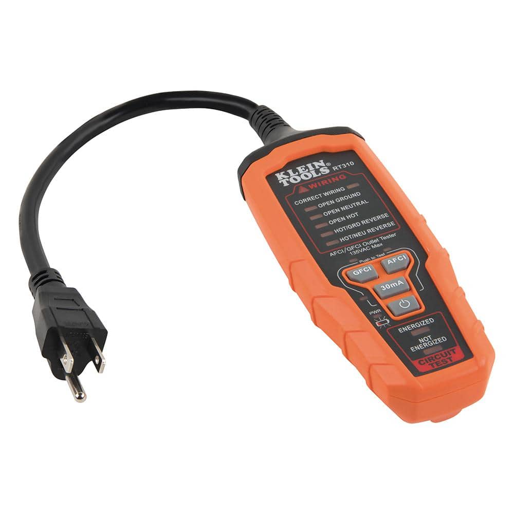 Klein Tools RT310 Digital AFCI/GFCI Outlet Tester
