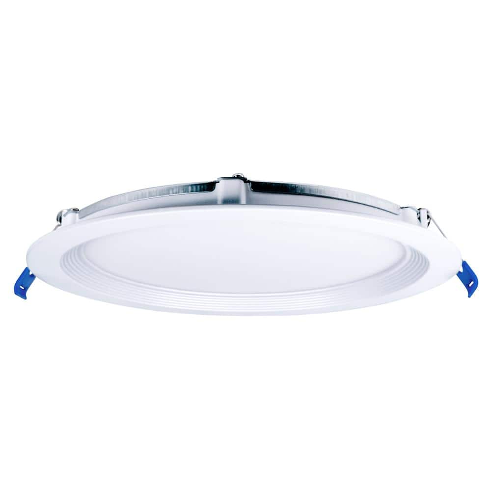 8" White Aluminum LED Slim Baffle Downlight