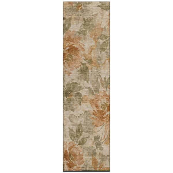 Chantille Machine Washable Indoor/Outdoor Abstract ACN3022 Beige 2 ft. x 7 ft. Runner Rug