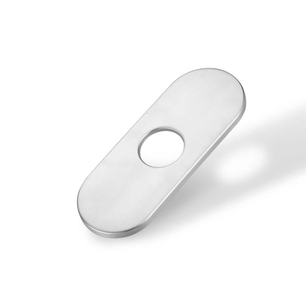 6.3 in. Stainless Steel Sink Faucet Hole Cover Escutcheon Deck Plate in Brushed Nickel price history on PriceWatchPro