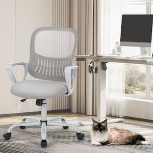 Gray Ergonomic Office Mesh Computer Desk Swivel Task Chair