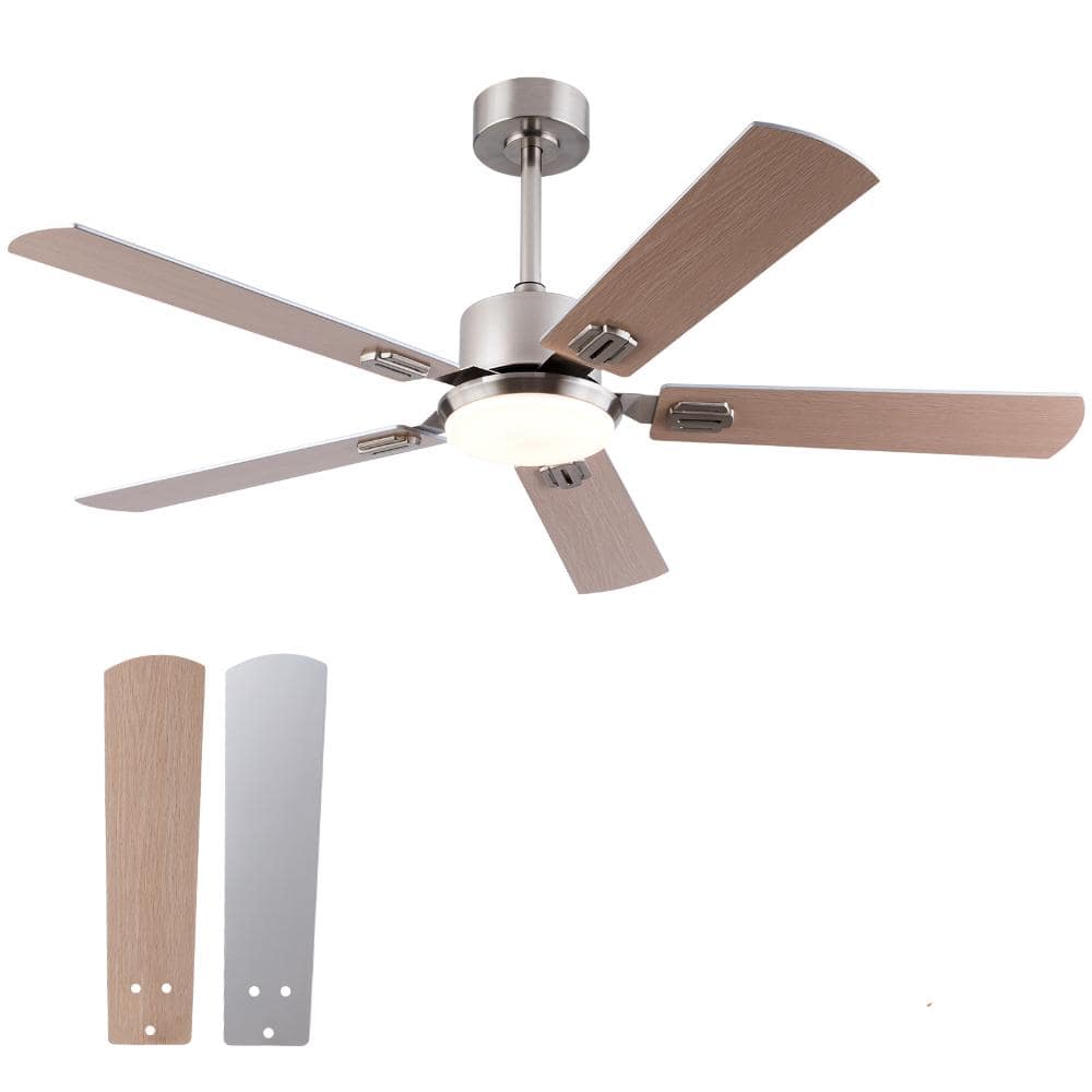 42 in LED Indoor Nickel Downrod Ceiling Fan with Dual Finish Blades Blades and Remote Control price history on PriceWatchPro