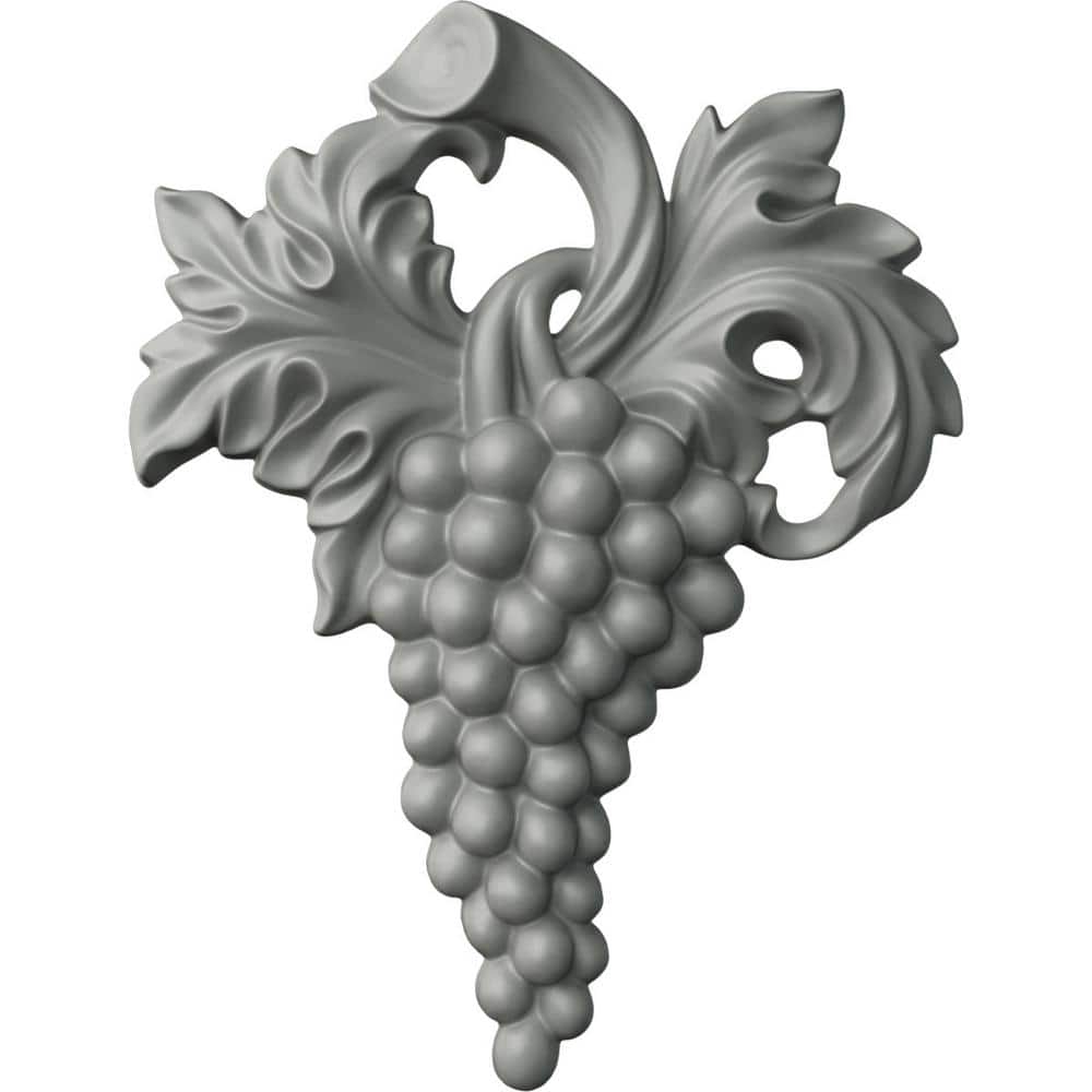 Small White Polyurethane Grape Bunch Center Onlay