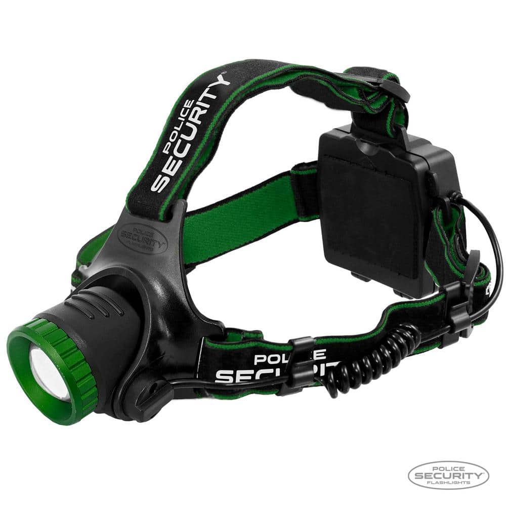 POLICE SECURITY Blackout-R 850 Lumen Rechargeable Headlamp featuring Slide  Focus Pivoting Head and Powerful LiPo Battery 98730 The Home Depot