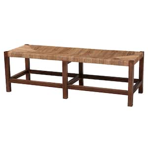 Liza Natural Seagrass Bench 52 in.