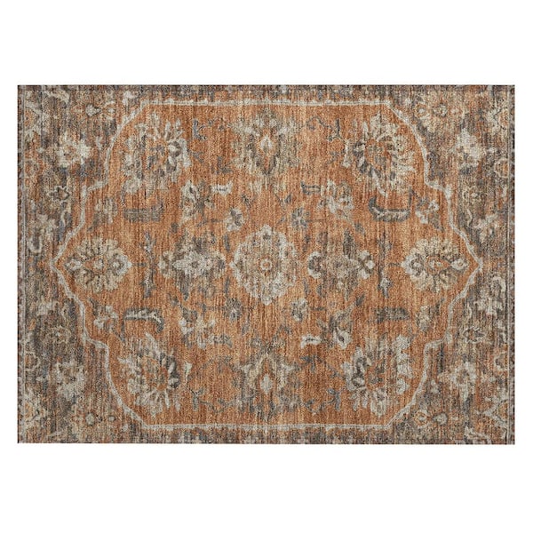 Chantille Machine Washable Indoor/Outdoor Abstract ACN2793 Paprika 3 ft. x 4 ft. Area Rug