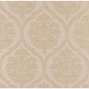 Weathered Finishes Leather Damask Wallpaper