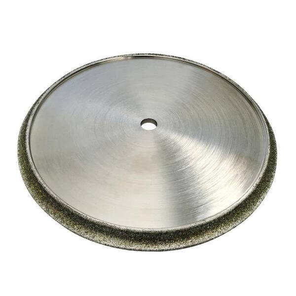 EDiamondTools 10 in. Bevel Electroplated Diamond Profile Wheels for Masonry for Tile Saws, #40/50 Grit, Wet Only, 5/8" Arbor