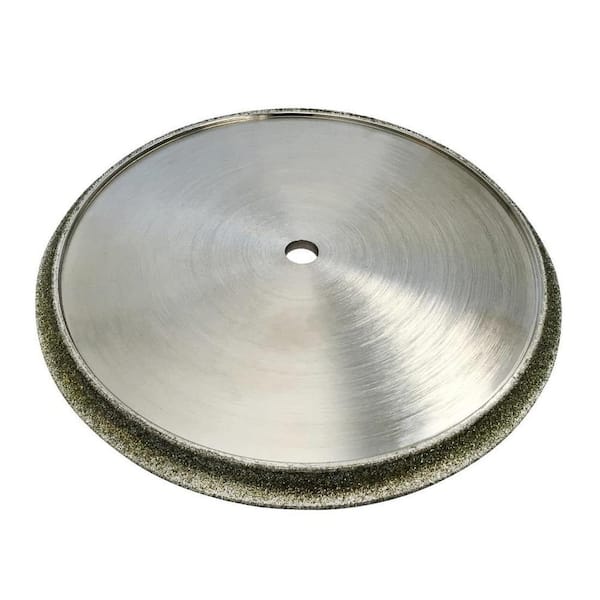 EDiamondTools 7 in. Bevel Diamond Profile Wheel for Granite, Marble, Travertine for Tile Saws Shape E 45-Degree Bevel High Speed Steel