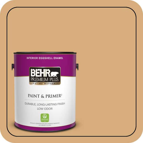BEHR PREMIUM PLUS 1 gal. #PPU6-05 Cork Eggshell Enamel Low Odor Interior Paint & Primer