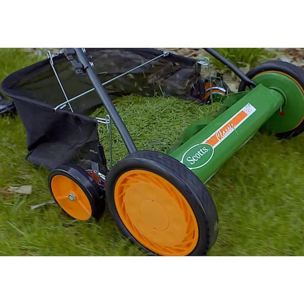 Push Manual Lawn Mower With grass Catcher Bag, Scotts Classic