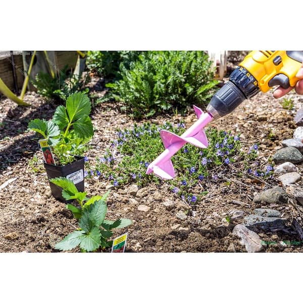 Garden Auger Spiral Drill Bit Flower Planter Bulb Shaft Drill Hole Digger Tool Q 