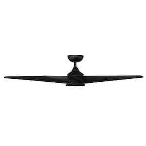 Viper 60 in. Indoor and Outdoor Matte Black 5-Blade Smart Ceiling Fan with 3000K LED Light Kit and Remote