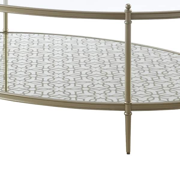 Acme Furniture Zaba 50 in. Glass Top & Silver Finish Oval