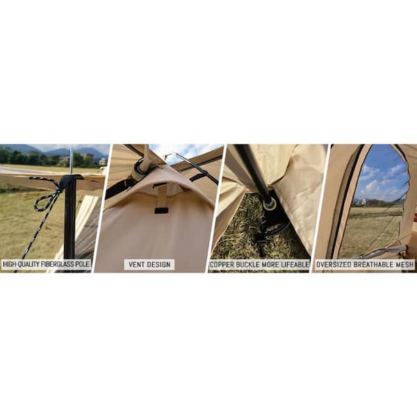 Zeus & Ruta 9 ft. x 11 ft. Khaki SUV Car Tent, Tailgate Shade