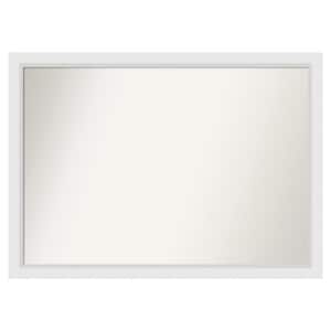 Blanco White 50.25 in. x 36.25 in. Cusom Non-Beveled Framed Bathroom Vanity Wall Mirror