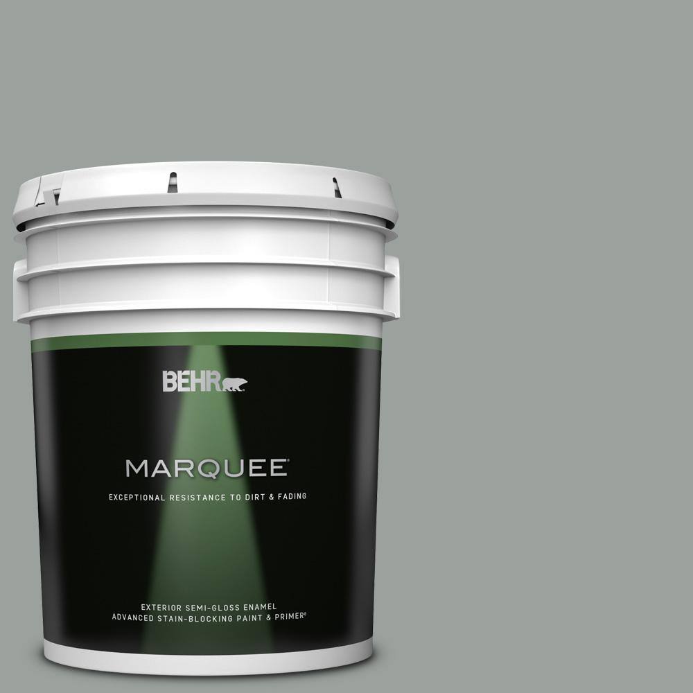 5 gal. #PPU11-16 Brampton Gray Semi-Gloss Enamel Exterior Paint & Primer