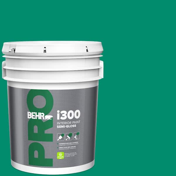 5 gal. #S-G-470 Festive Green Semi-Gloss Interior Paint