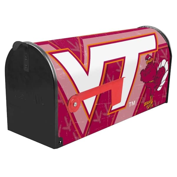 Sainty International Red Post Mount Virginia Tech Hokies Mailbox