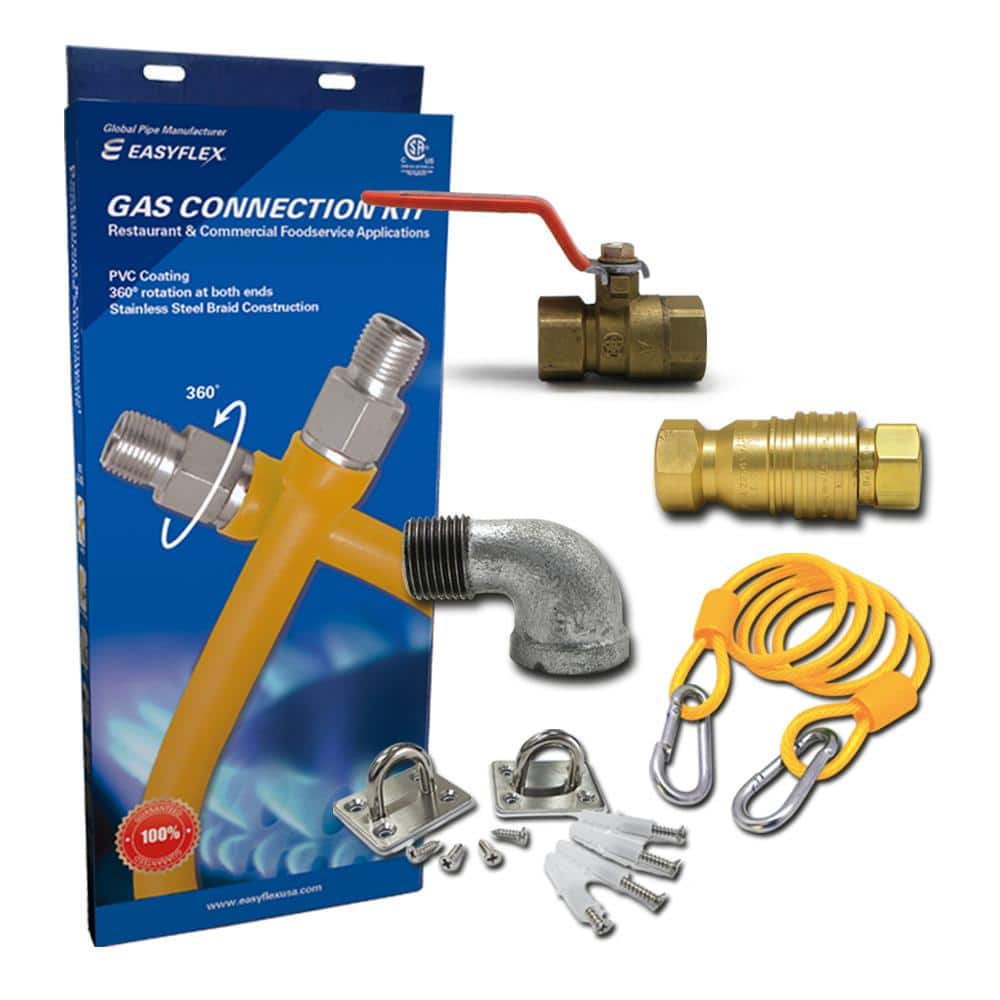EasyFlex 36 in. Commercial Food Service Gas Connection Kit EFGCFS034 K136