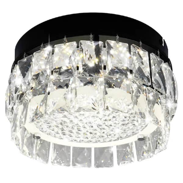 Unbranded 9-Inch LED Crystal Ceiling Light Flush Mount Lighting Ceiling Mount for Bedroom Bathroom