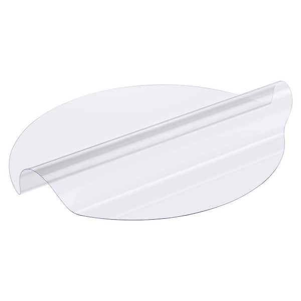 Plastic Table Cover 24 x 48 in. 1.5 mm Thick Frosted Table Protector Rectangle PVC Desk Mat, Clear, Nature Pattern