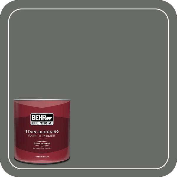 BEHR ULTRA 1 qt. #BNC-26 Lunar Basalt Extra Durable Flat Interior Paint & Primer