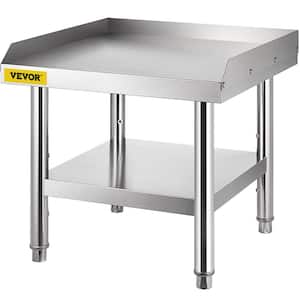 Stainless Steel Equipment Grill Stand 24 x 24 x 24 in. Stainless Table with Adjustable Undershelf Grill Stand Table
