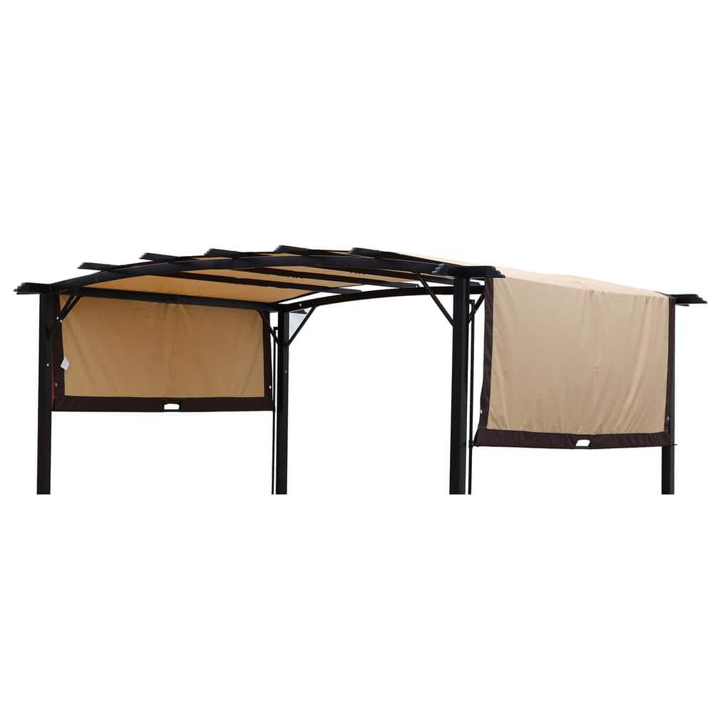  Polyester Replacement Canopy in Beige for 12 ft. x 9 ft. Outdoor Metal Pergola Structure