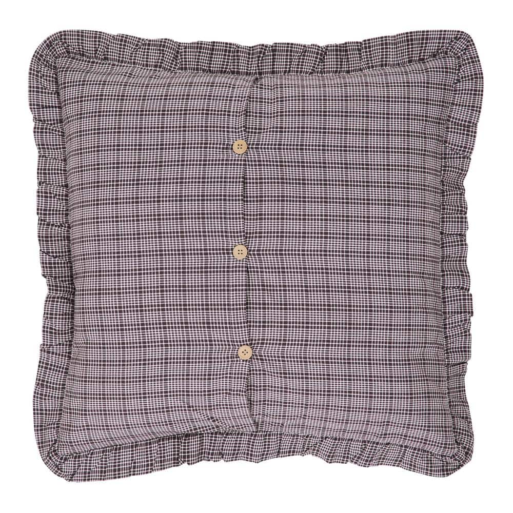 Florette Dark Coffee and Taupe Cotton Euro Sham 26x26
