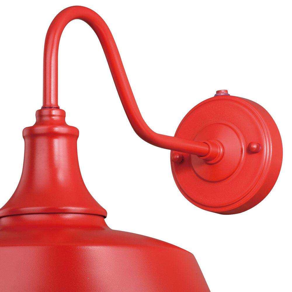 Red and White Steel Farmhouse Wall Sconce