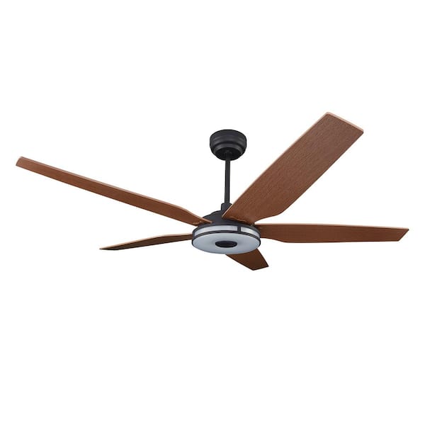 CARRO Explorer 52 in. Indoor/Outdoor Light Brown Smart Ceiling Fan, Dimmable LED Light and Remote, Works w/ Alexa/Google Home