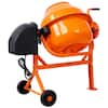 Orange Cement Mixer 5 cu. ft. Electric Concrete Mixer Machine 650 Watt AC  Motor Portable Pow 00000000077777F - The Home Depot